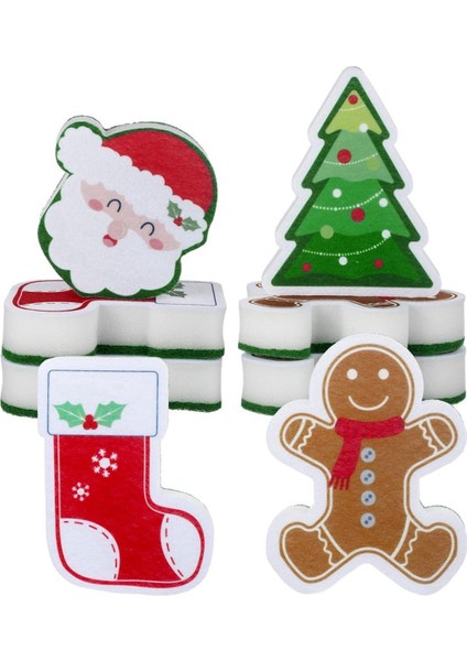 32 Adet Noel Süngerleri Mutfak Çift Taraflı Bulaşık Süngerleri Bulaşıkları Yıkamak Için Noel Noel Ağacı Zencefilli Kurabiye Adam (Yurt Dışından) fiyatları