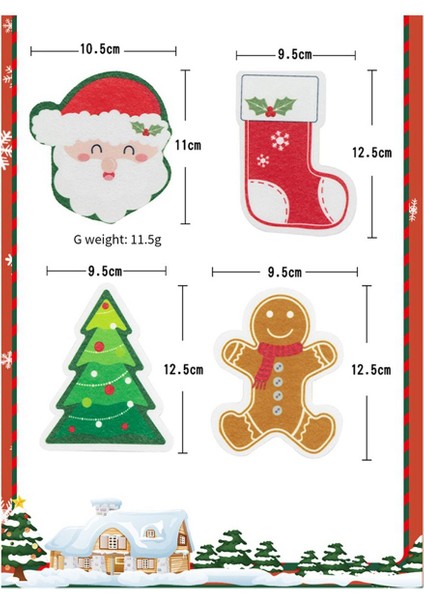 32 Adet Noel Süngerleri Mutfak Çift Taraflı Bulaşık Süngerleri Bulaşıkları Yıkamak Için Noel Noel Ağacı Zencefilli Kurabiye Adam (Yurt Dışından) modelleri