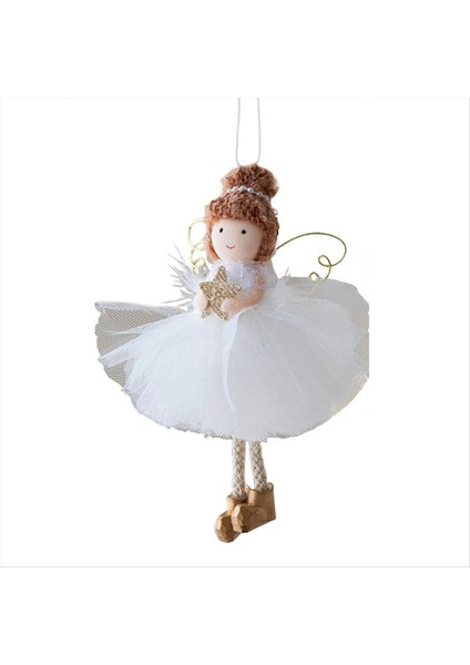 Noel Ağacı Melek Kız Süs Tül Etek Mevsimlik Dekor Oturma Odası B Için Noel Altın Kanat Süsler (Yurt Dışından)