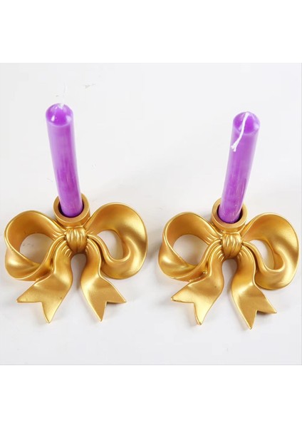 Bowcandlestick Tutucu Fit Pillar Mumlar Dekoratif Mum Stand Merkezi Ev Odası Partisi Yemek Tablo A (Yurt Dışından) modelleri