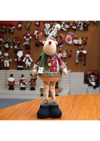 3pcs Noel Dekoratif Noel Bebekleri Ren Geyiği Noel Baba Ayakta Bebek Yeni Yıl Süs Noel Merry Christmas (Yurt Dışından) fırsatları