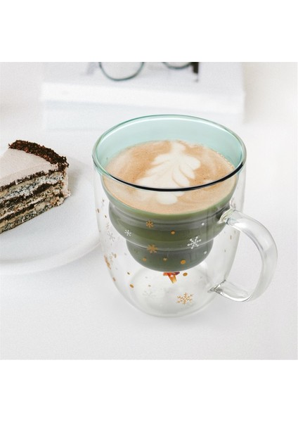 2 Paket Noel Kupalar Çift Duvarlı Borosilikat Noel Kupa Seti Kar Tanesi Kapaklı 300ML Kahve Için Sevimli Kupalar (Yurt Dışından) modelleri