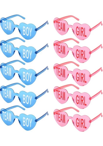 20 Adet Cinsiyet Reveal Gözlük Mavi Pembe Güneş Gözlüğü Çerçevesiz Takım Kız ve Erkek Bebek Duş Dekor Cinsiyet Reveal Parti (Yurt Dışından) fiyatları