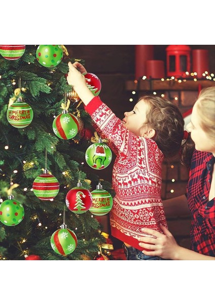 12 Adet Noel Ağacı Topu Süsler 2 4 Inç Işıltılı Plastik Noel Dekoru Için Asılı Süslemeler (Yurt Dışından) fiyatları