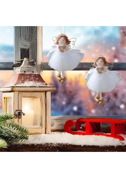 Noel Ağacı Melek Kız Süs Tül Etek Mevsimlik Dekor Oturma Odası Için Noel Altın Kanat Süsler A (Yurt Dışından) fırsatları