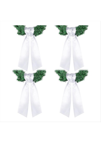 Ön Kapı Için Çelenk Kanat Boş Beyaz Çelenk Kanat Nakış Nakış Parti Noel Için Düz Boşluklar 4 Adet (Yurt Dışından)