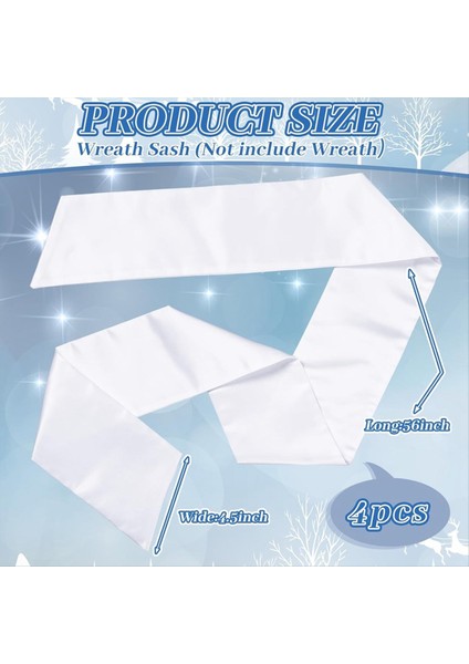 Ön Kapı Için Çelenk Kanat Boş Beyaz Çelenk Kanat Nakış Nakış Parti Noel Için Düz Boşluklar 4 Adet (Yurt Dışından) modelleri