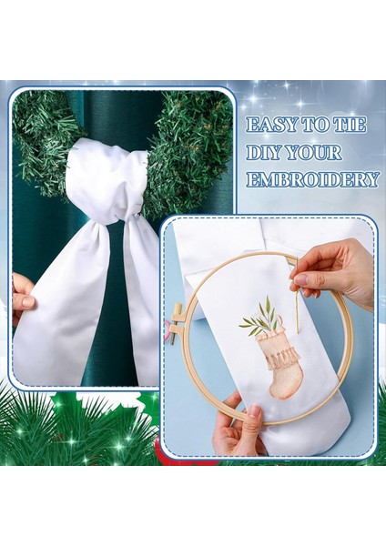 Ön Kapı Için Çelenk Kanat Boş Beyaz Çelenk Kanat Nakış Nakış Parti Noel Için Düz Boşluklar 4 Adet (Yurt Dışından) fırsatları