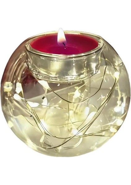 Yüzen Mumluk Yarı Saydam Cam Isı Noel Dekoratif Mumlar Parti Ağacı Düğün Için Mumluk Kapalı Açık (Yurt Dışından)