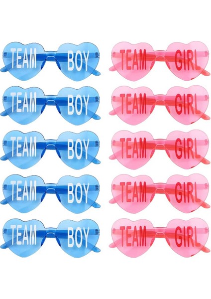 20 Adet Cinsiyet Reveal Gözlük Mavi Pembe Güneş Gözlüğü Çerçevesiz Takım Kız ve Erkek Bebek Duş Dekor Cinsiyet Reveal Parti (Yurt Dışından) modelleri