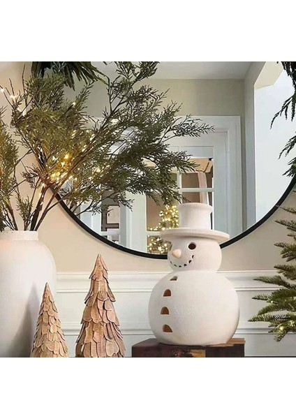 Noel Süslemeleri - El Yapımı Kardan Adam Figürleri - 1 Paket Beyaz Kış Dekoru Tatil Rustik Ev Için Benzersiz Dekor C (Yurt Dışından) modelleri