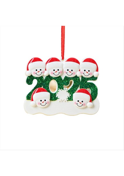 2025 Kişiselleştirilmiş Aile Noel Süsleri Özel Ad Metinli Aile Noel Ağacı Süsü 6 Kişilik Aile (Yurt Dışından)