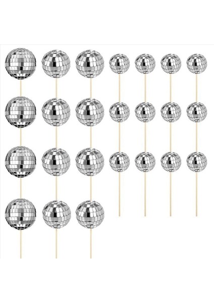 72 Adet Disko Topu Cupcake Toppers Mutlu Doğum Günü Pastası Topper Disko Topu Kek Alır Tema Kek Dekoru Disko Tema Parti Için (Yurt Dışından) fiyatları