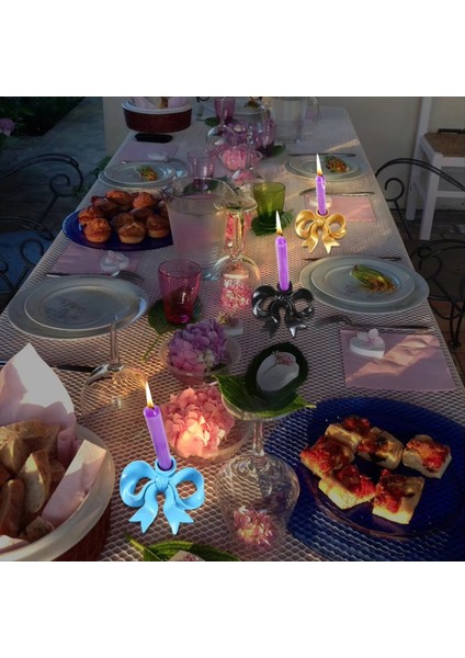 Bowcandlestick Tutucu Fit Sütun Mumları Dekoratif Mum Stand Merkezi Ev Odası Partisi Yemek Tablo C C (Yurt Dışından) indirimleri