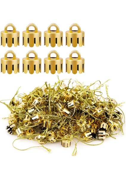 1000 Adet 0 5 Inç Yuvarlak Noel Süs Kapakları Yedek Plastik Noel Süs Askıları Kapaklar Altın (Yurt Dışından)