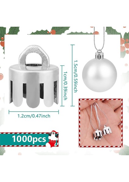 1000 Adet 0 5 Inç Yuvarlak Noel Süs Kapakları Yedek Plastik Noel Süs Askıları Kapaklar Altın (Yurt Dışından) fırsatları