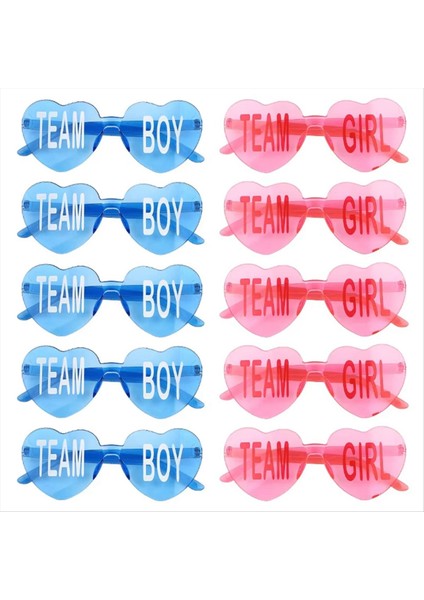 10 Adet Cinsiyet Reveal Gözlük Mavi Pembe Güneş Gözlüğü Çerçevesiz Takım Kız ve Erkek Bebek Duş Dekor Cinsiyet Reveal Parti (Yurt Dışından) fiyatları