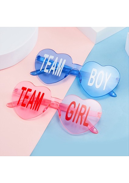 10 Adet Cinsiyet Reveal Gözlük Mavi Pembe Güneş Gözlüğü Çerçevesiz Takım Kız ve Erkek Bebek Duş Dekor Cinsiyet Reveal Parti (Yurt Dışından) modelleri