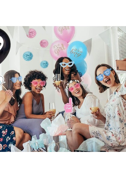10 Adet Cinsiyet Reveal Gözlük Mavi Pembe Güneş Gözlüğü Çerçevesiz Takım Kız ve Erkek Bebek Duş Dekor Cinsiyet Reveal Parti (Yurt Dışından) indirimleri