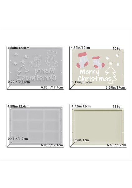 Silikon Para Tutucu Kalıp 2 Parça Şablonlar Çorap Noel Para Zarf Kalıp Alçı Reçine Kil A (Yurt Dışından) indirimleri