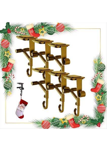 Çorap Kancaları Şömine Çorap ve Çelenk Kancaları Kapı Çerçevesi Çelenk Kancaları 2&#39 Si 1 Arada Çift Katlı Şömine Kancaları (Yurt Dışından) modelleri