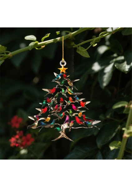 Sinek Kuşu Noel Süsü, Ağaç Için Süsler Asılı Renkli Sinek Kuşları, Noel Ağacı Şeklinde Kolye (Yurt Dışından) fiyatları