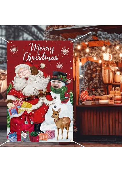 Noel Noel Baba Fotoğraf Arka Planında Kardan Adam Tasarımı ile Şenlikli Parti Dekoru Için Noel Arka Plan Parti Dekorasyonu (Yurt Dışından) indirimleri