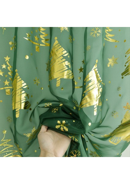 2 Adet Şenlikli Noel Perdeleri Kar Tanesi ile Oturma Odası Için Pencere Perdeleri 52 &quot;w x 94.9&quot; L (Yurt Dışından) modelleri