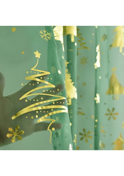 2 Adet Şenlikli Noel Perdeleri Kar Tanesi ile Oturma Odası Için Pencere Perdeleri 52 &quot;w x 94.9&quot; L (Yurt Dışından) indirimleri