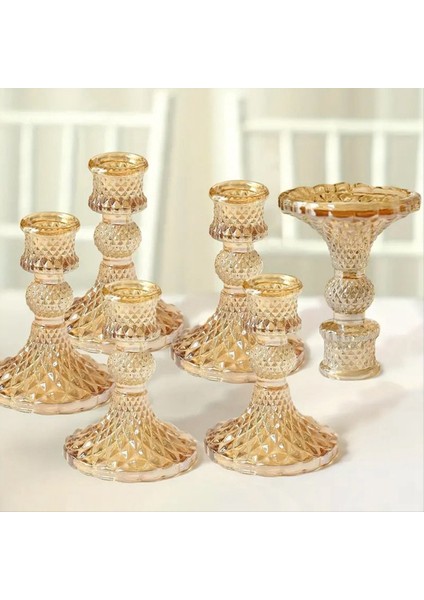 Düğün Masası Dekorasyonları, Doğum Günleri, Noel Dekoru Için 6 Cam Mum Tutucu Konik Şamdan Tutucu Seti (Yurt Dışından) fiyatları