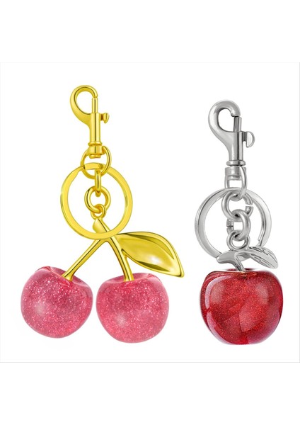 Kiraz Çanta Charm Sevimli Kiraz Anahtarlık Kırmızı Pembe Çanta Çanta Anahtarlık Aksesuarları Doğum Günü Yılbaşı Leri (Yurt Dışından)