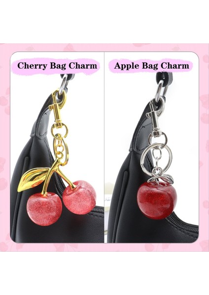 Kiraz Çanta Charm Sevimli Kiraz Anahtarlık Kırmızı Pembe Çanta Çanta Anahtarlık Aksesuarları Doğum Günü Yılbaşı Leri (Yurt Dışından) modelleri