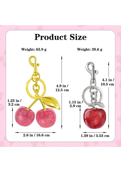 Kiraz Çanta Charm Sevimli Kiraz Anahtarlık Kırmızı Pembe Çanta Çanta Anahtarlık Aksesuarları Doğum Günü Yılbaşı Leri (Yurt Dışından) indirimleri