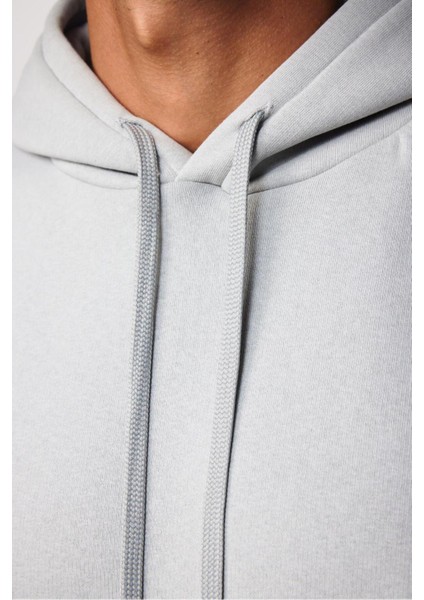 Unisex Oversize Geniş Kesim Pamuklu Yumuşak Dokulu Içi Polarlı Basic Taş Renk Kapüşonlu Sweatshirt indirimleri