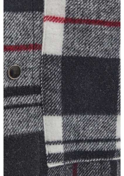 Relax Fit Uzun Kollu Armalı Tek Cepli Çıtçıtlı Kışlık Oduncu Erkek Gömlek