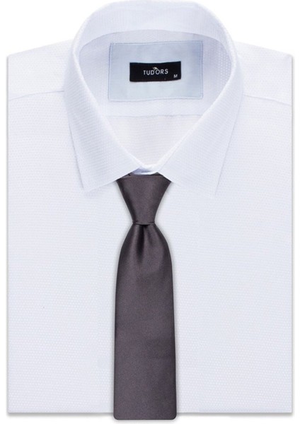 Düz Klasik Cep Mendilli Gri Erkek Kravat fırsatları