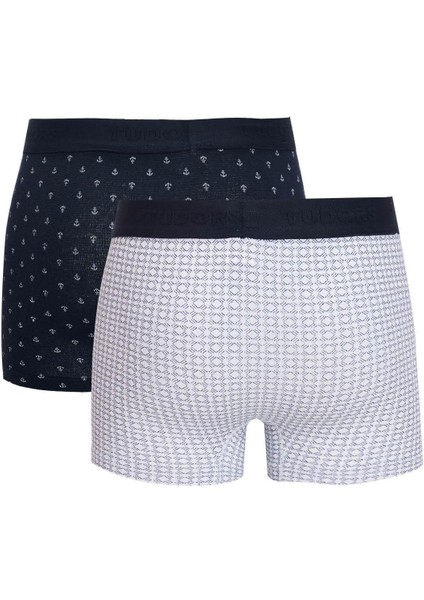 Erkek 2'li Pamuklu Likralı Esnek Kumaş Boxer fırsatları