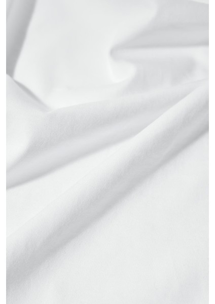 Unisex 2'li Paket Beyaz Slim Fit Dar Kesim %100 Pamuk Bisiklet Yaka Tişört fırsatları