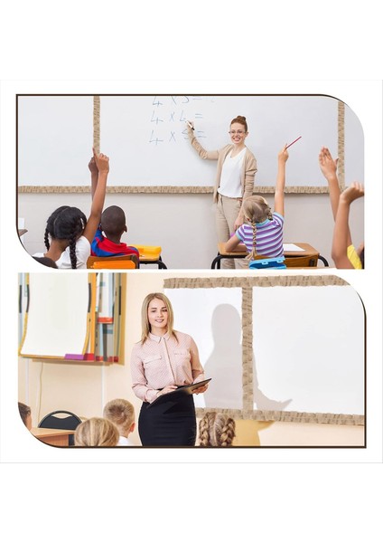 6 Rulo Fırfırlı Bülten Tahtası Sınırları Sınıf Dekoru Çiftlik Evi Sınıfı Dekor Çuval Bezi Bülten Sınırları (Yurt Dışından) fırsatları