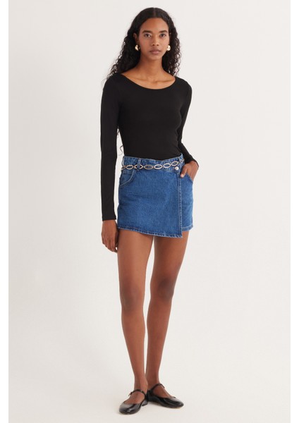 Kadın Slim Fit Dar Kesim Uzun Kollu Viskon Siyah Bluz modelleri