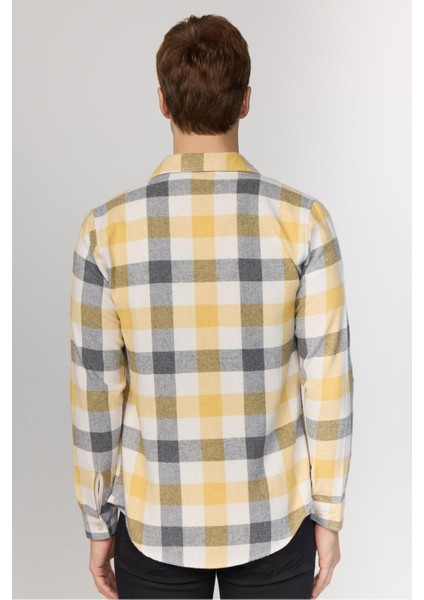 Erkek Slim Fit Dar Kesim Uzun Kollu Kareli Kışlık Oduncu Gömlek indirimleri