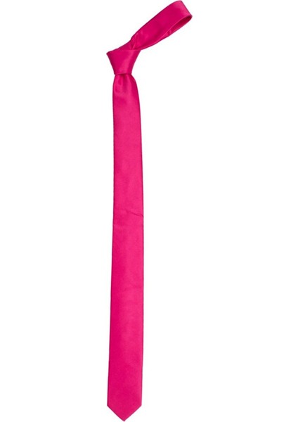 Düz İnce Fuşya Erkek Kravat modelleri