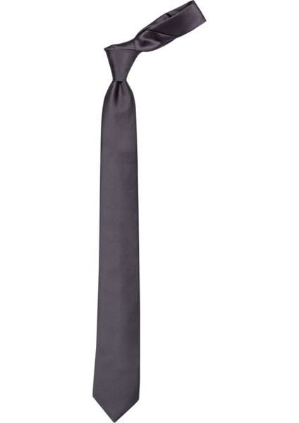 Düz İnce Gri Erkek Kravat modelleri