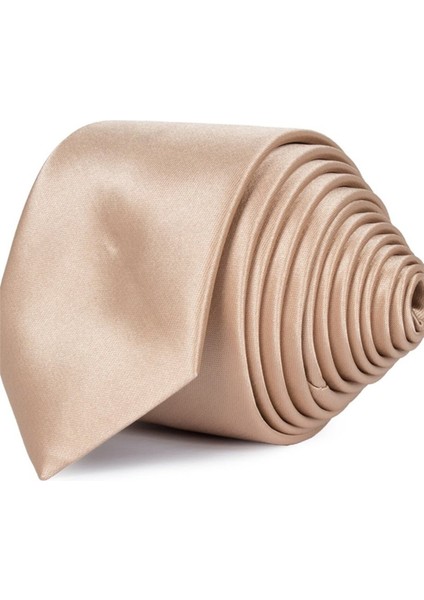 Düz İnce Krem Rengi Erkek Kravat fiyatları