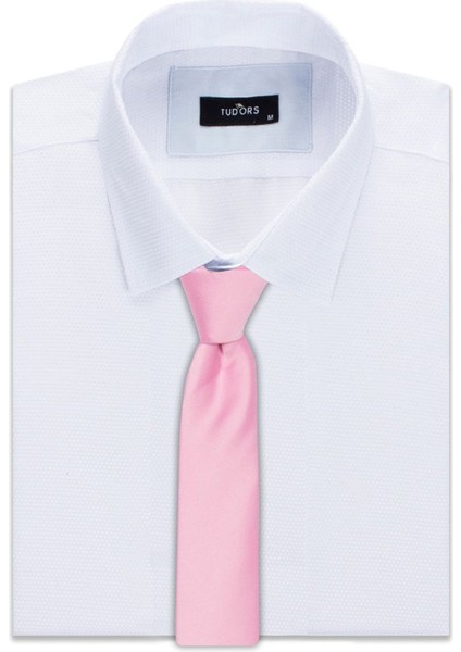 Düz İnce Pembe Erkek Kravat modelleri