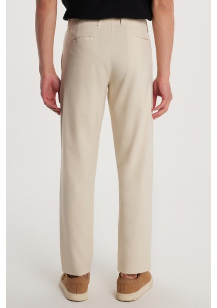 Erkek Slim Fit Dar Kesim Esnek Yan Cepli Bilek Boy Canvas Kesim Koyu Bej Pantolon fiyatları