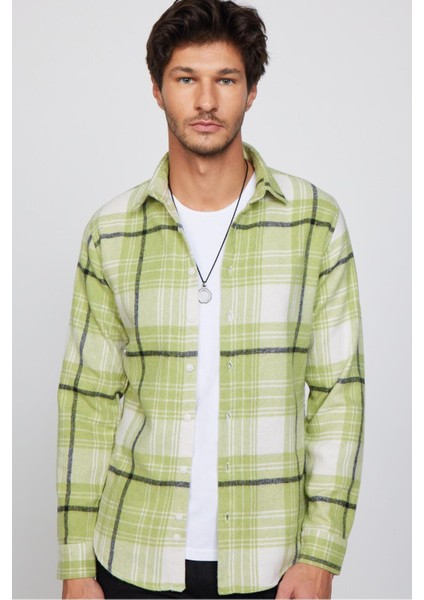 Erkek Slim Fit Dar Kesim Uzun Kollu Kareli Kışlık Oduncu Gömlek modelleri
