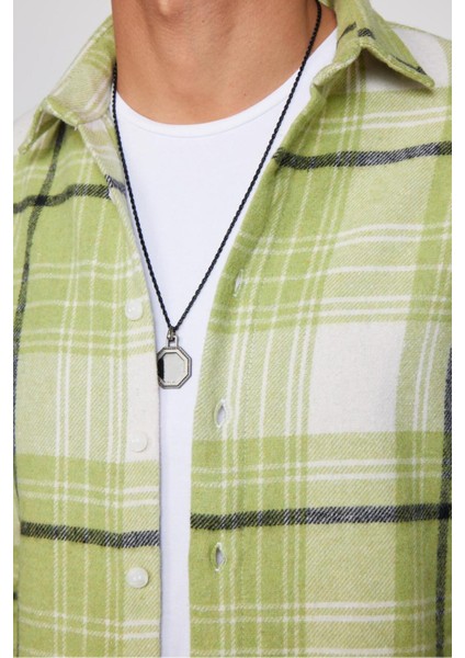 Erkek Slim Fit Dar Kesim Uzun Kollu Kareli Kışlık Oduncu Gömlek fırsatları