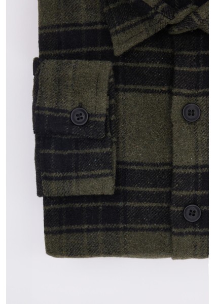 Erkek Big Size Büyük Beden Uzun Kollu Cepli Kareli Kışlık Oduncu Gömlek modelleri