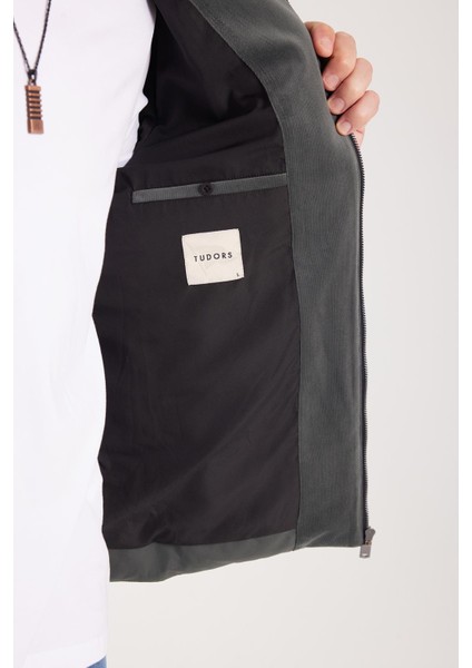 Erkek Regular Fit Normal Kesim Kaz Tüyü Çift Cepli Fermuarlı Haki Mont modelleri